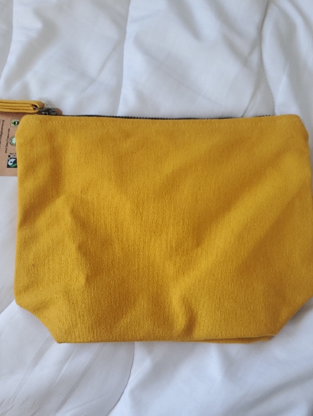 Yellow Canvas Cosmetic Pouch - — image 5 of 8